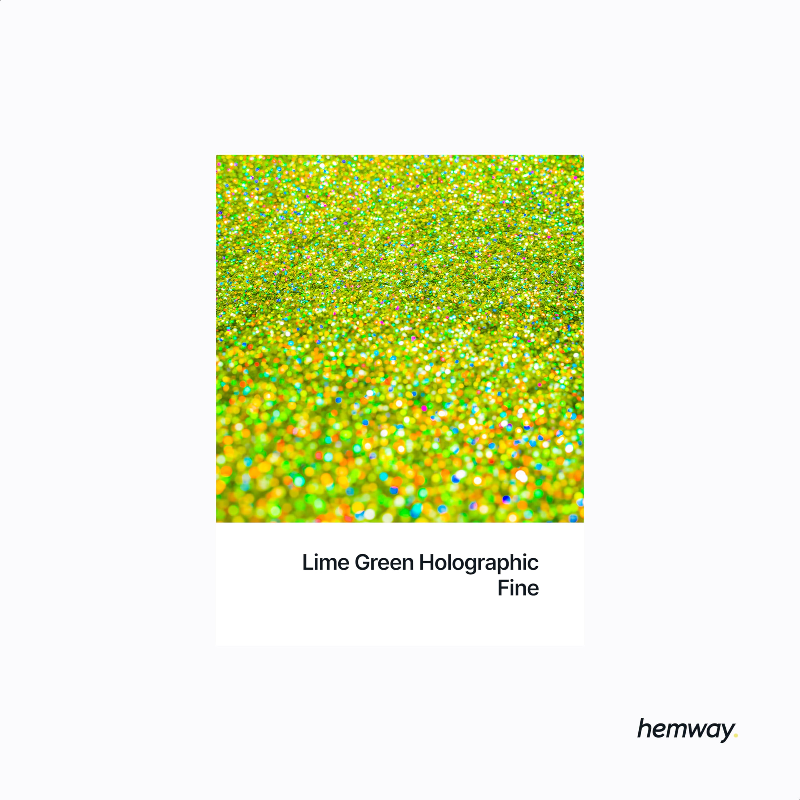 Hemway Resin Glitter Lime Green Holographic 100g Fine - Image 2