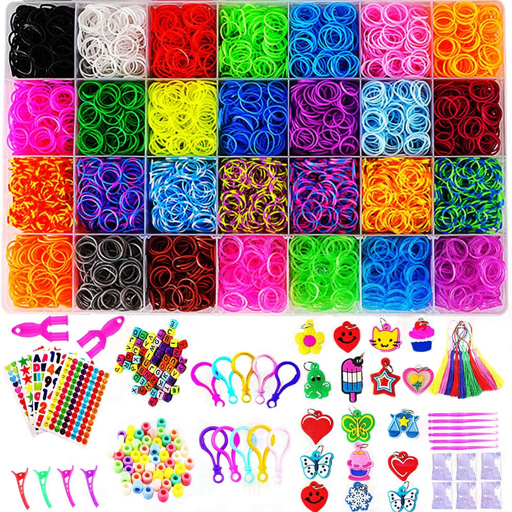 12080+ Loom Bands Kit, Rubber Bands for Bracelet Making Kit, DIY Art Craft Loom Bracelet Kit,2026 Creativity Birthday Gift Ideal Christmas Gifts