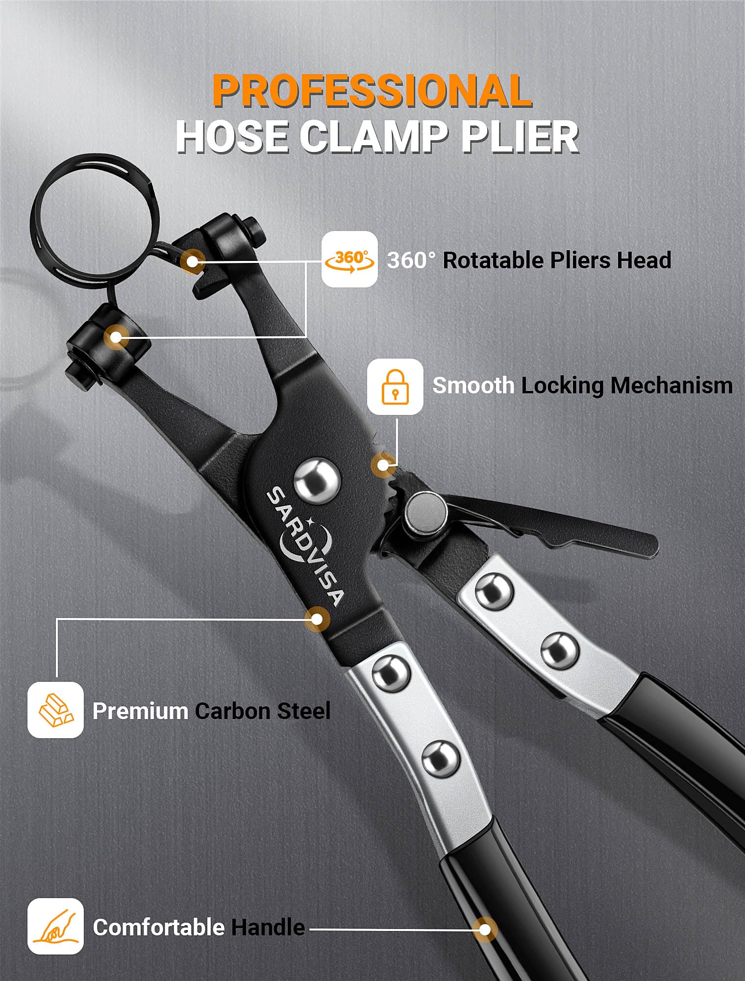 SARDVISA Hose Clamp Pliers - Easy Clamp Removal -2