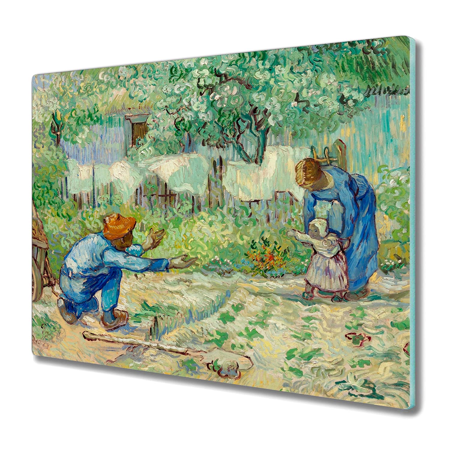 Planche à découper en verre 60x52 cm Tulup Coloray pour cuisine à induction Premiers Pas