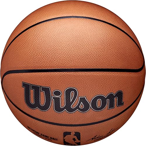 Miniatura 6 de WILSON Balón de baloncesto oficial de la NBA de cuero auténtico en la cancha