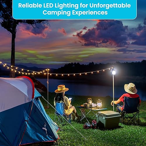 Miniatura 6 de AlltroLite Paquete de 3 luces LED de trabajo | Luz de trabajo magnética portátil con gancho giratorio, parte trasera magnética y botón | Luces de