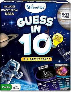 Skillmatics Guess in 10 NASA Space, Perfect for Boys, Girls, Kids & Families Who Love Card Games, Educational Toys, Travel Games, Gifts for Ages 8, 9, 10 and Up