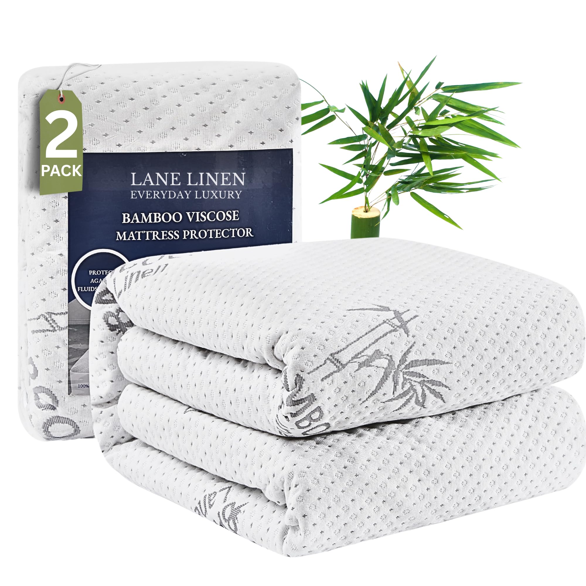 2 Pack Single Mattress Protector – Bamboo Waterproof, 90x190cm