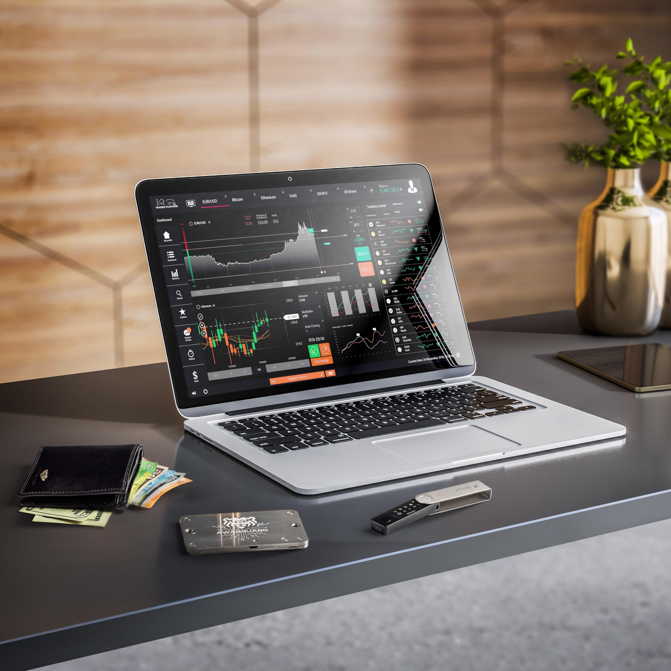 Premiere Basic Bitcoin Steel Wallet 24 Seed Phrase Recovery Key Backup Metallplatte Offline Crypto Cold Storage BIP 39