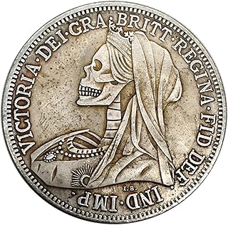 Skull Coin | 1900 Skull Collecting Coin - Silver Plated Brass Embossed Collection Satan Series Challenge Coin Generic