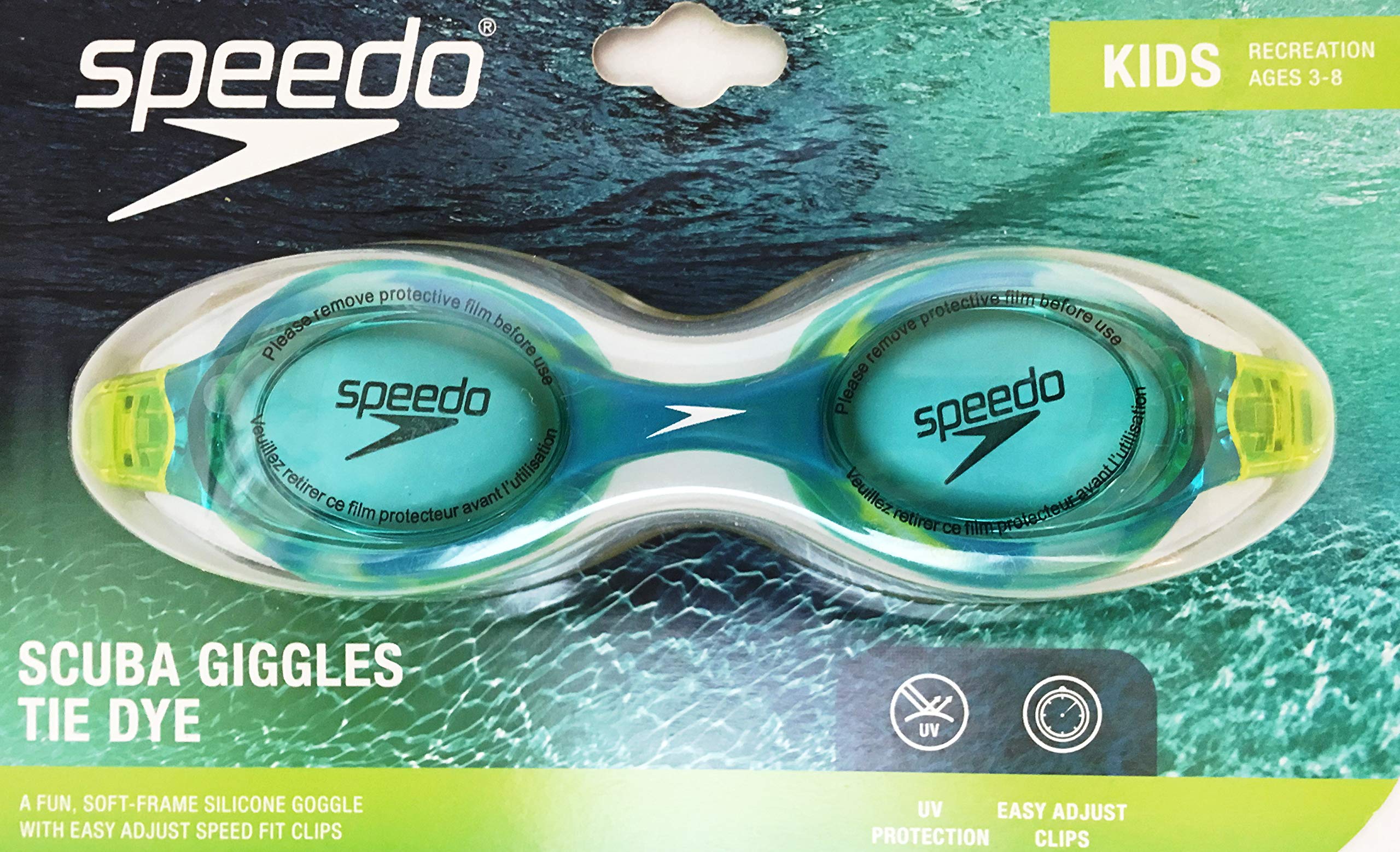 Kids Scuba Giggles Tie Dye Goggle - Aqua
