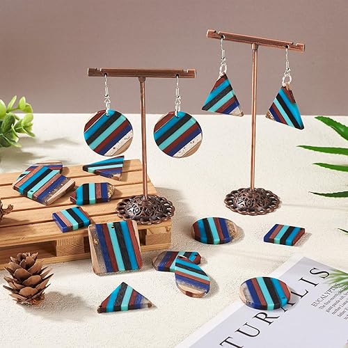 Vista 118 de Colgante de madera de resina, Resina, No es una piedra preciosa 0negro