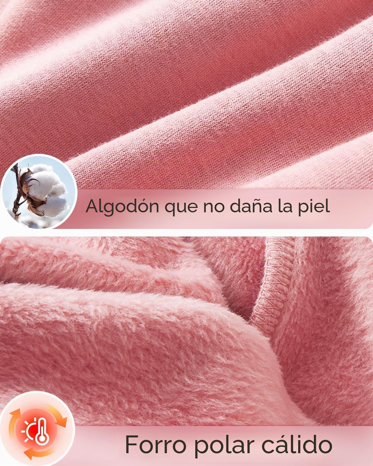 Adorel Leggings Térmicos Algodón Forros para Niñas Pack de 2 Gris, Rosa 5-6 Años (Tamaño del Fabricante 120)