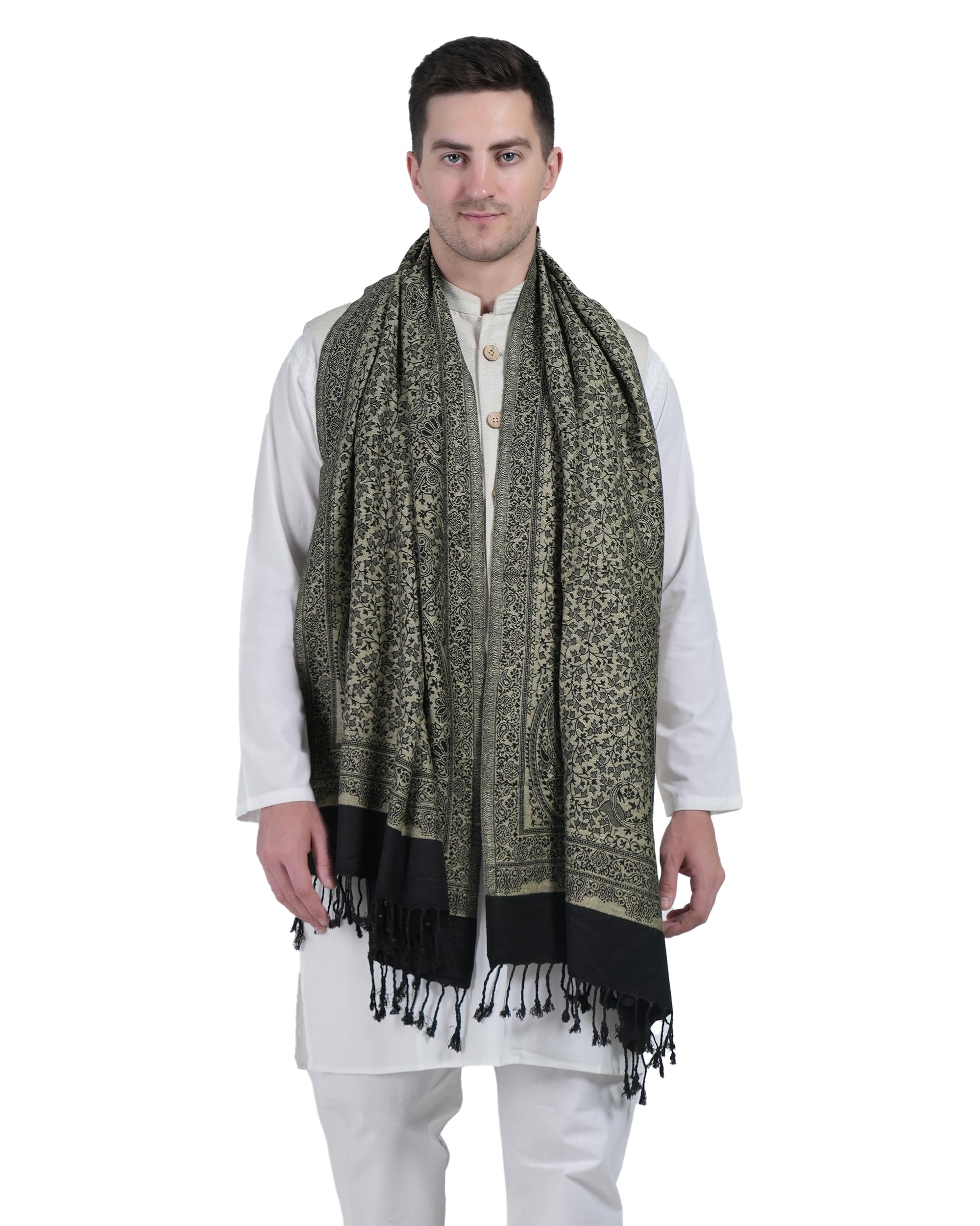 Men's Stylish Jamawar Ambi Design Stole/Scarf for Men| Perfect for Summer and Gifts [SIZE:30X80 Inches]-picture-21
