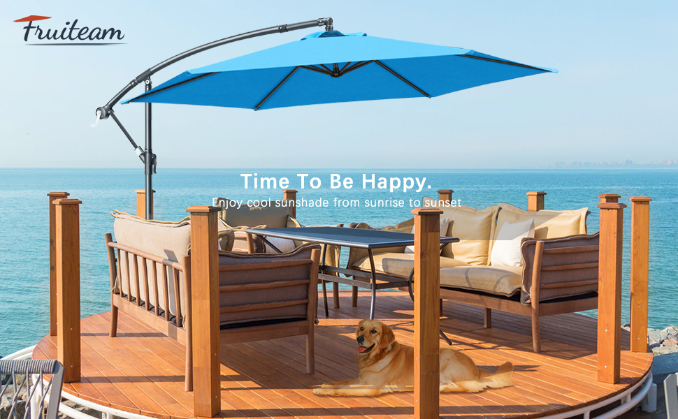 Watch FRUITEAM 10FT Offset Hanging Umbrella Installation Video on Amazon Live