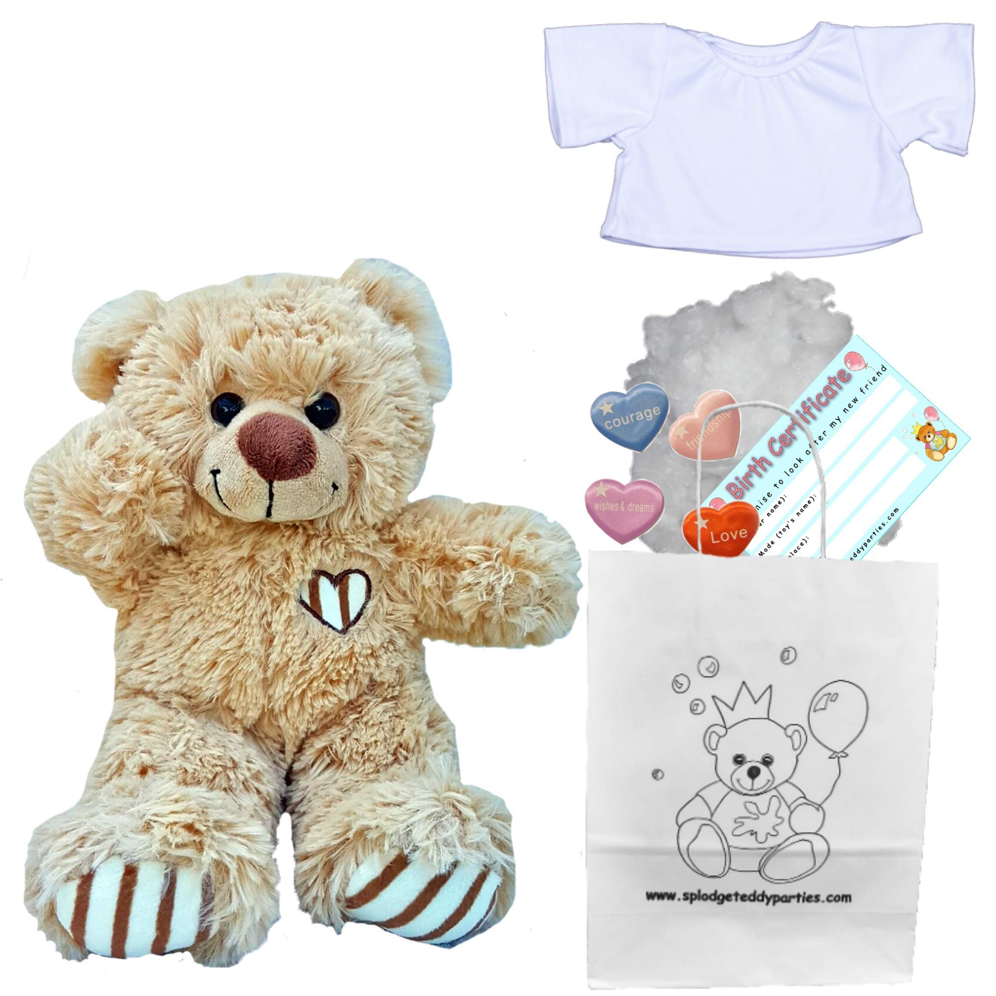 Pinker Plüsch Hase Zum Selbstbefüllen – 25 Cm – Bau-dein-eigenen-Teddy Set – Mit Füllung & Herz