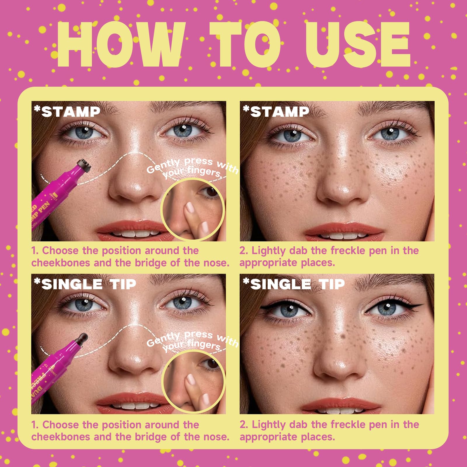Beauty Glazed Freckle Stamp Pen - Realistic Faux Freckles -9