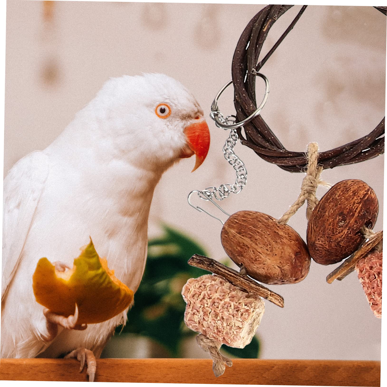 BESTonZON Giocattolo Per Pappagalli in Legno Sicuro Scala Per Uccelli e Altalena Di Giocattoli Da Masticare Per Gabbia Accessori Per Parrocchetti
