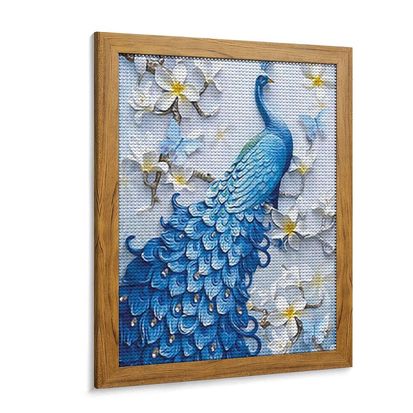 Amazon | ダイヤモンドアート キット 青孔雀です 5D モザイクアート 鳥