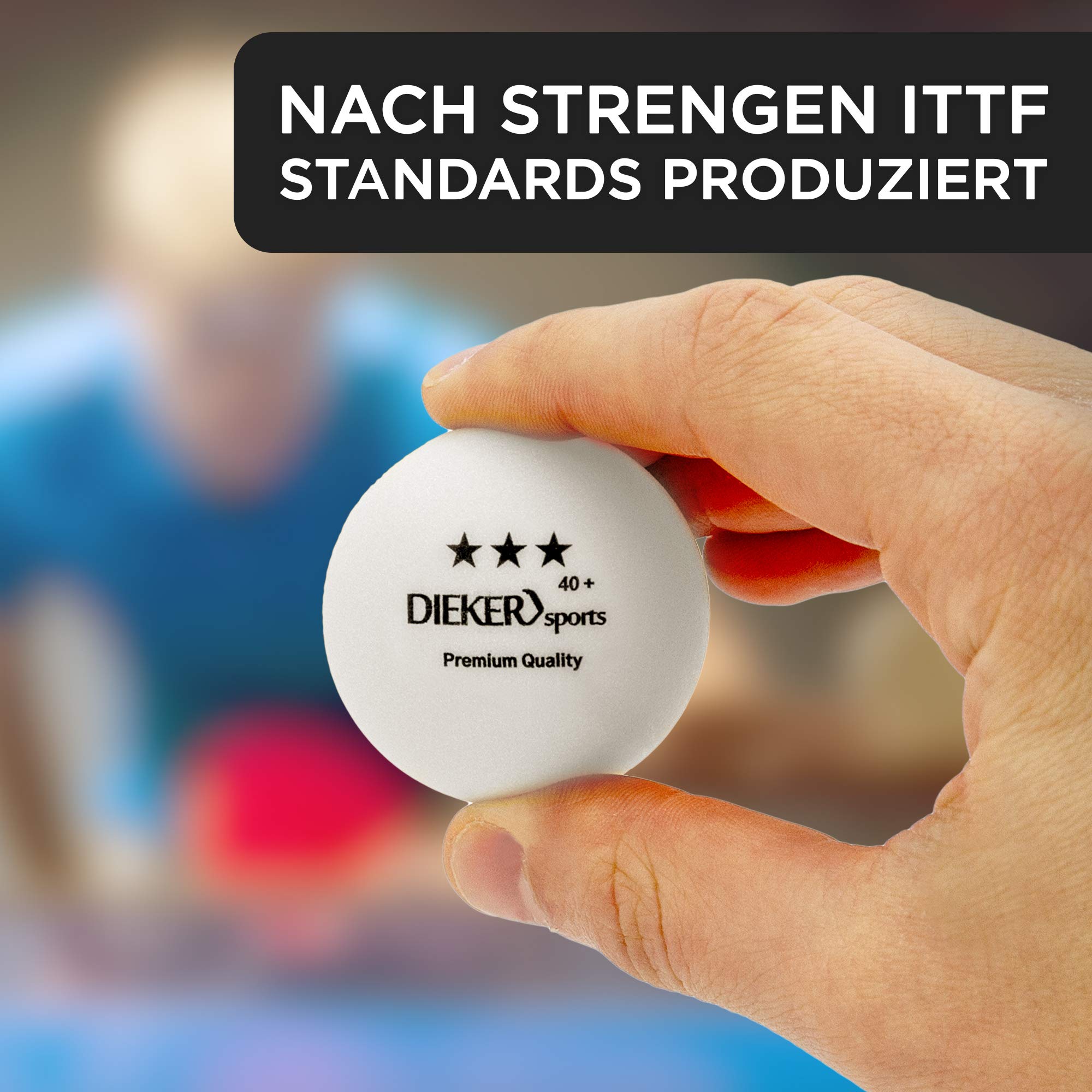 Premium Tischtennisbälle 3 Stern - [12, 42 & 100 Stück] - inkl. Videokurs - [erstklassige Ping Pong Bälle] - Nach ITTF Turnierstandard - Tischtennisbälle Outdoor Tischtennis Zubehör