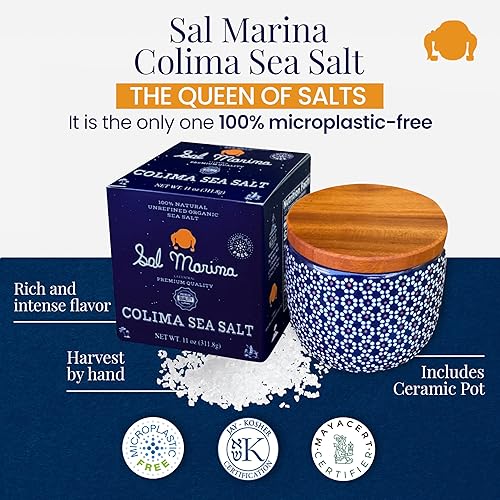 Miniatura 3 de SAL MARINA  Sal marina de Colima sin refinar 11 onzas  Sal kosher 100% natural - Vegano sin gluten orgánico sal de mesa condimentos alimentos