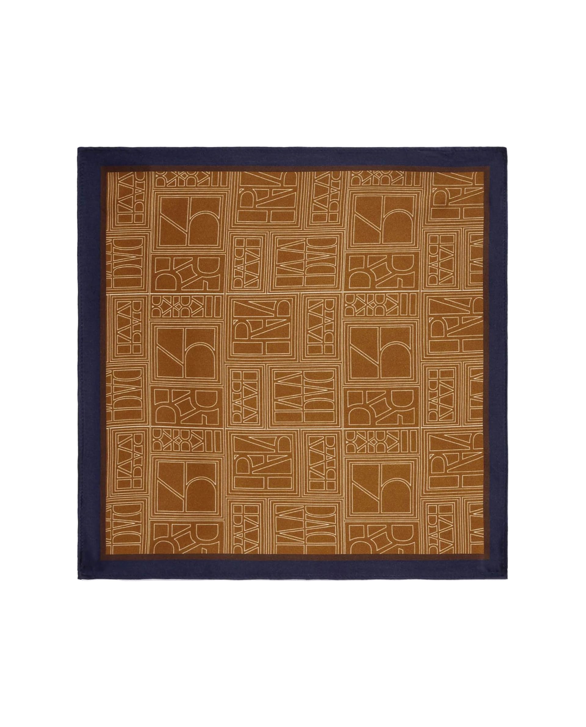 rare rabbit Men's Dani Regular Geometric Silk Pocket Square | Blue-picture-20