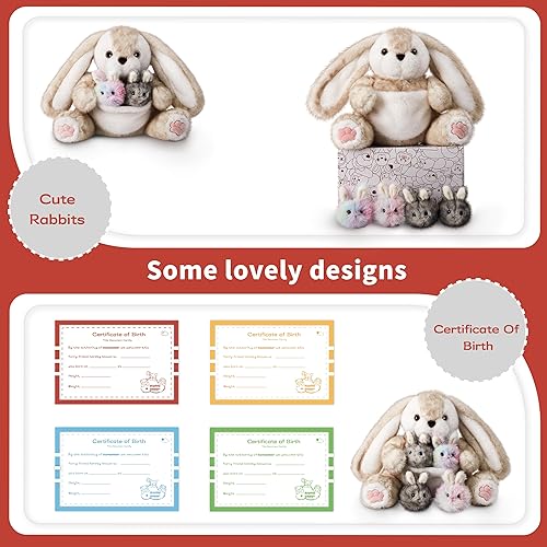 Miniatura 81 de Niuniu Daddy Juego familiar de 5 animales de peluche Capybara de 13 pulgadas, peluche de mamá Capybara con 4 juguetes para bebés en el interior, 5