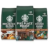 Starbucks Ground Coffee, Medium Roast Hot or Iced Coffee, Variety Pack, Three 12 oz Bags​ Medium Variety Pack 12 Ounce (Pack of 3)