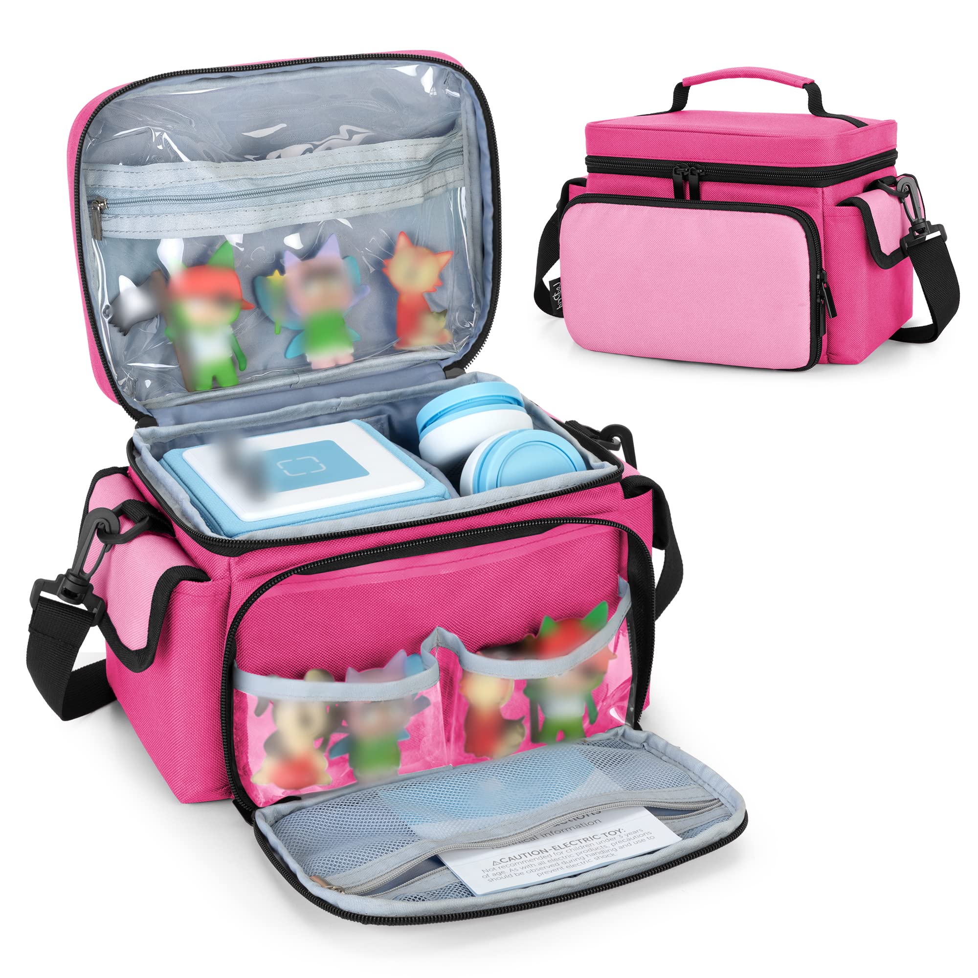 LoDrid Carrying Case Compatible with Tonie Box 2/1, Portable Bag with Shoulder Strap for Audio Player Starter Set, Headphones Charging Station Storage