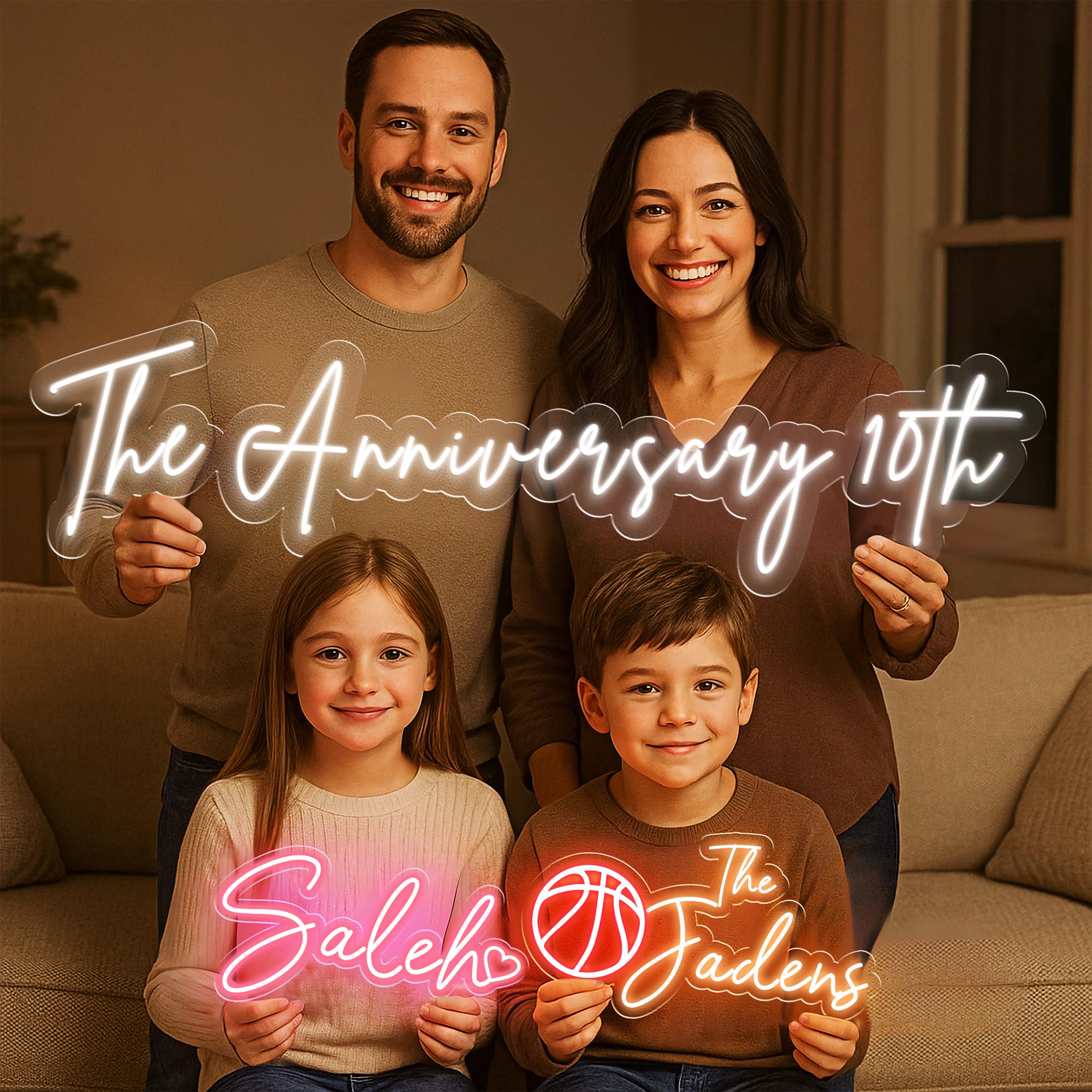 Insegna al neon personalizzata, insegne al neon personalizzate fatte a mano, durevole segno LED personalizzato dimmerabile luminoso per parete, insegne al neon personalizzate regalo di compleanno