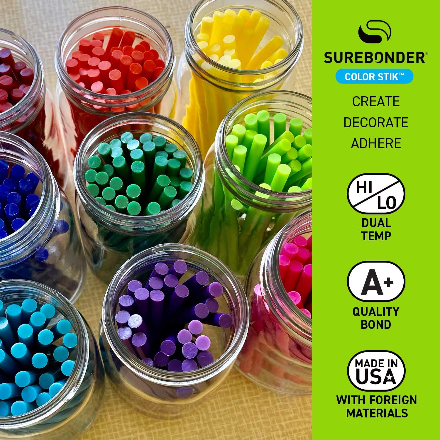 Tutto-Temp colore Mini Stik colla stick-5/16"X 4" 12/Pkg