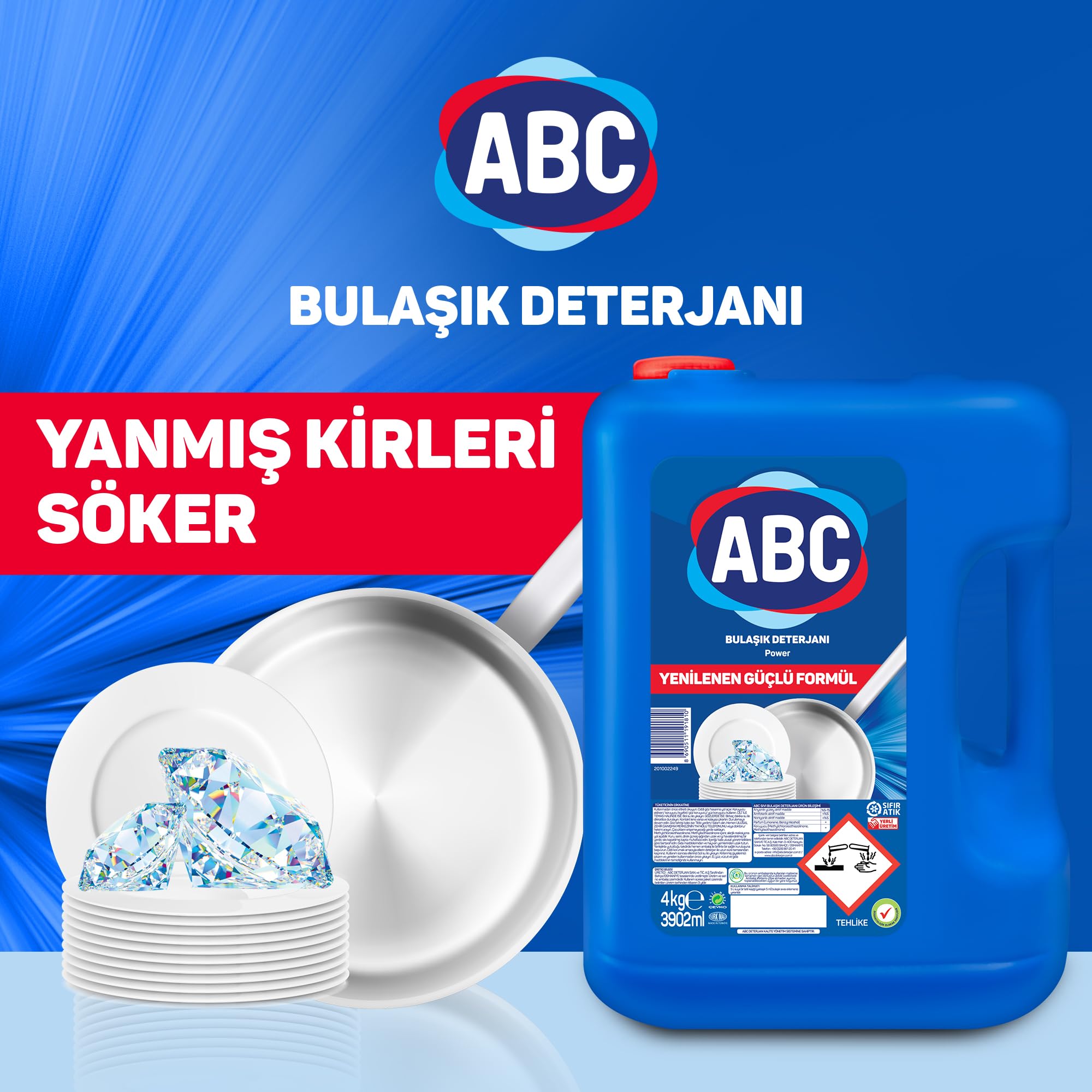 ABC DETERJAN Bulaşık Deterjanı Power 4 Kg