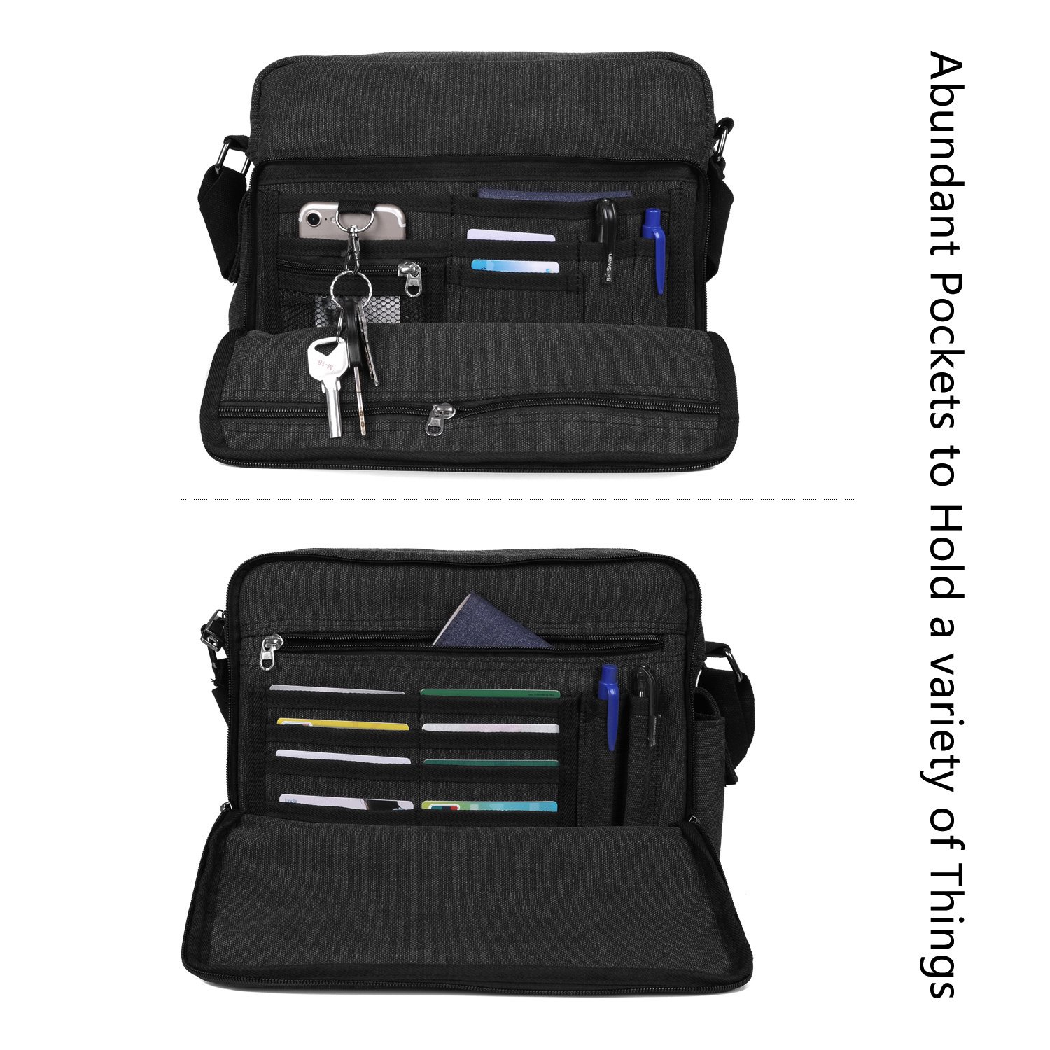 Borse a spalla,LOSMILE Uomo Messaggero Sacchetto di Tela Casual Spalla per Lavoro, a Scuola, Uso Quotidiano.