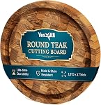 Yes4All Durable Acacia Cutting Boards for Kitchen, [17''Lx13''Wx1.5” Thick] Medium End Grain Cutting Board, Pre Oiled Wood Cutting Boards, Thick Chopping Board w/Juice Grooves and Easy Grip Handle