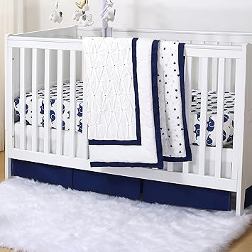 navy blue crib set