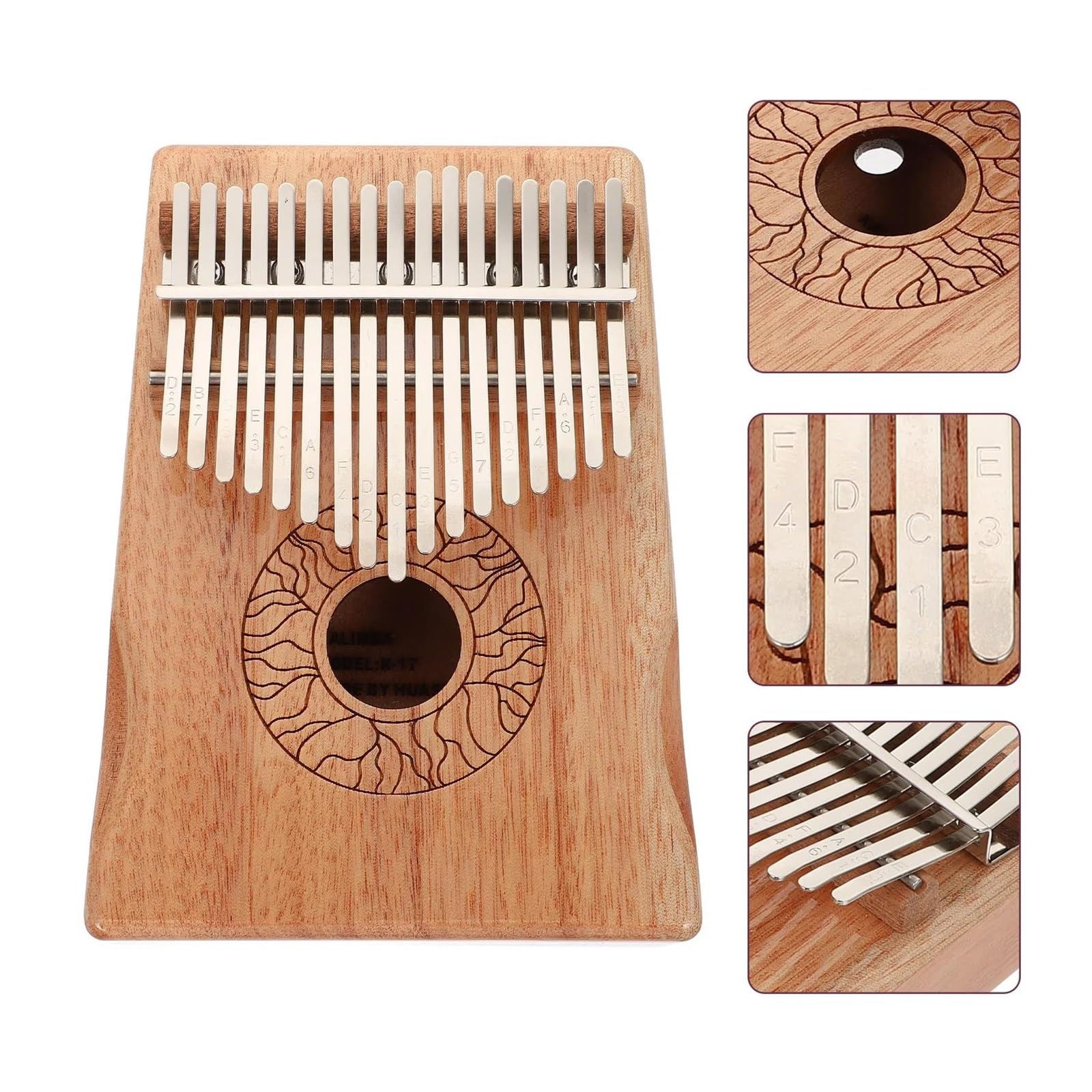 Kalimba Kalimba 17 Klawiszy Przyjazny Dla Początkujących Przenośny Trwały Drewniany Instrument