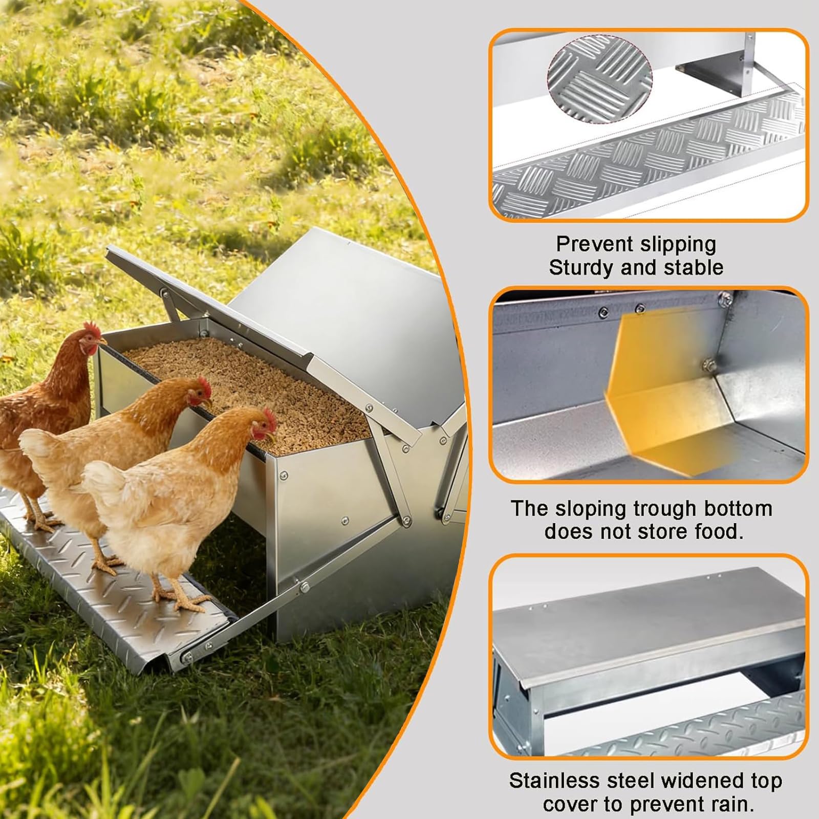 Comedero automático para Pollos, Alimentador para gallinas, Comedero para Aves de Corral