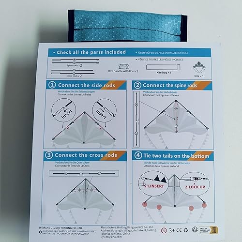 Vista 12 de Large Rainbow Delta Kite for Kids & Adults,Single Line Beach Kite for Kids Ages 4-8 & 8-12,Easy to Fly for Toddlers and Beginners.