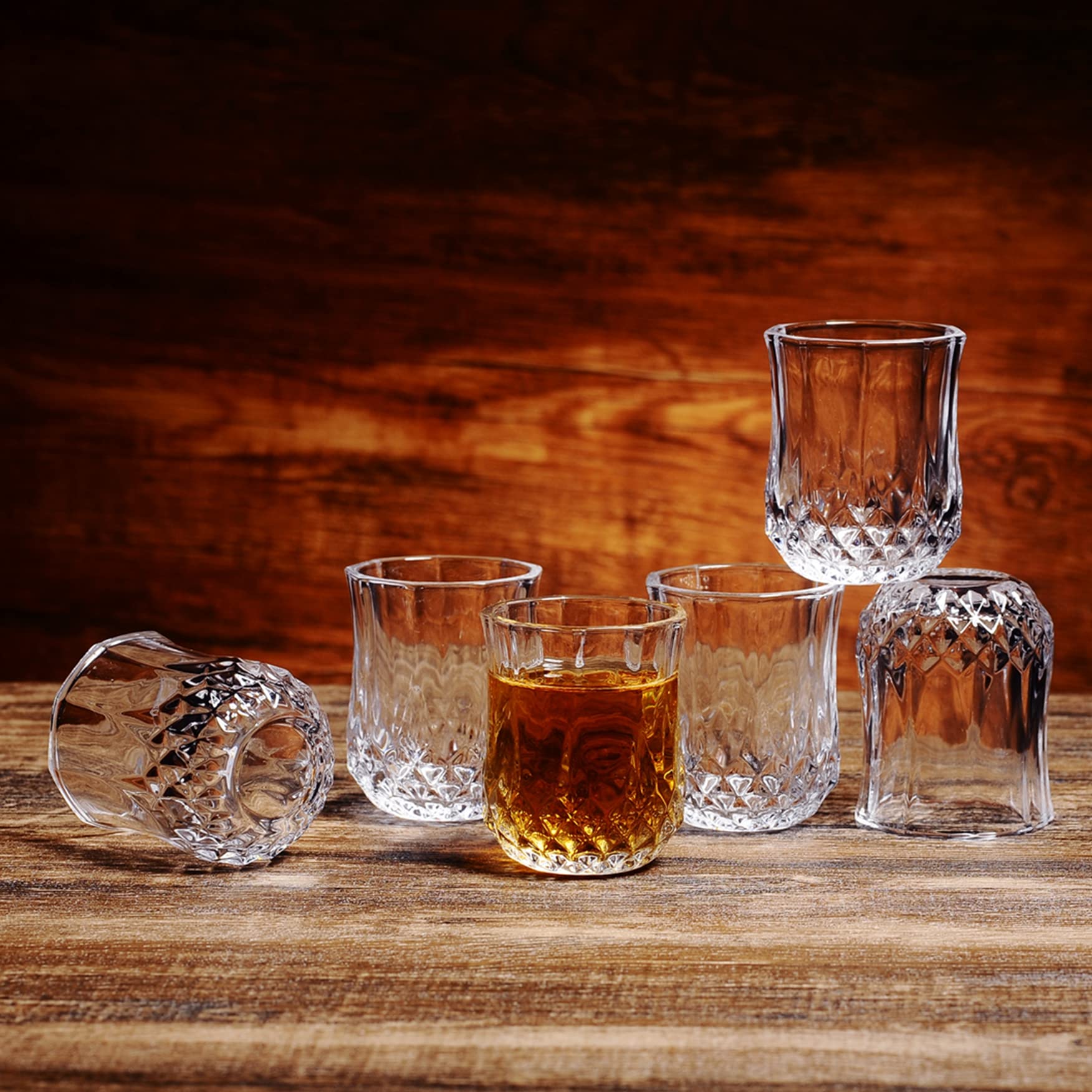 Valeways Lot De 6 Mini Verres à Shot Transparents 50 Ml Chacun