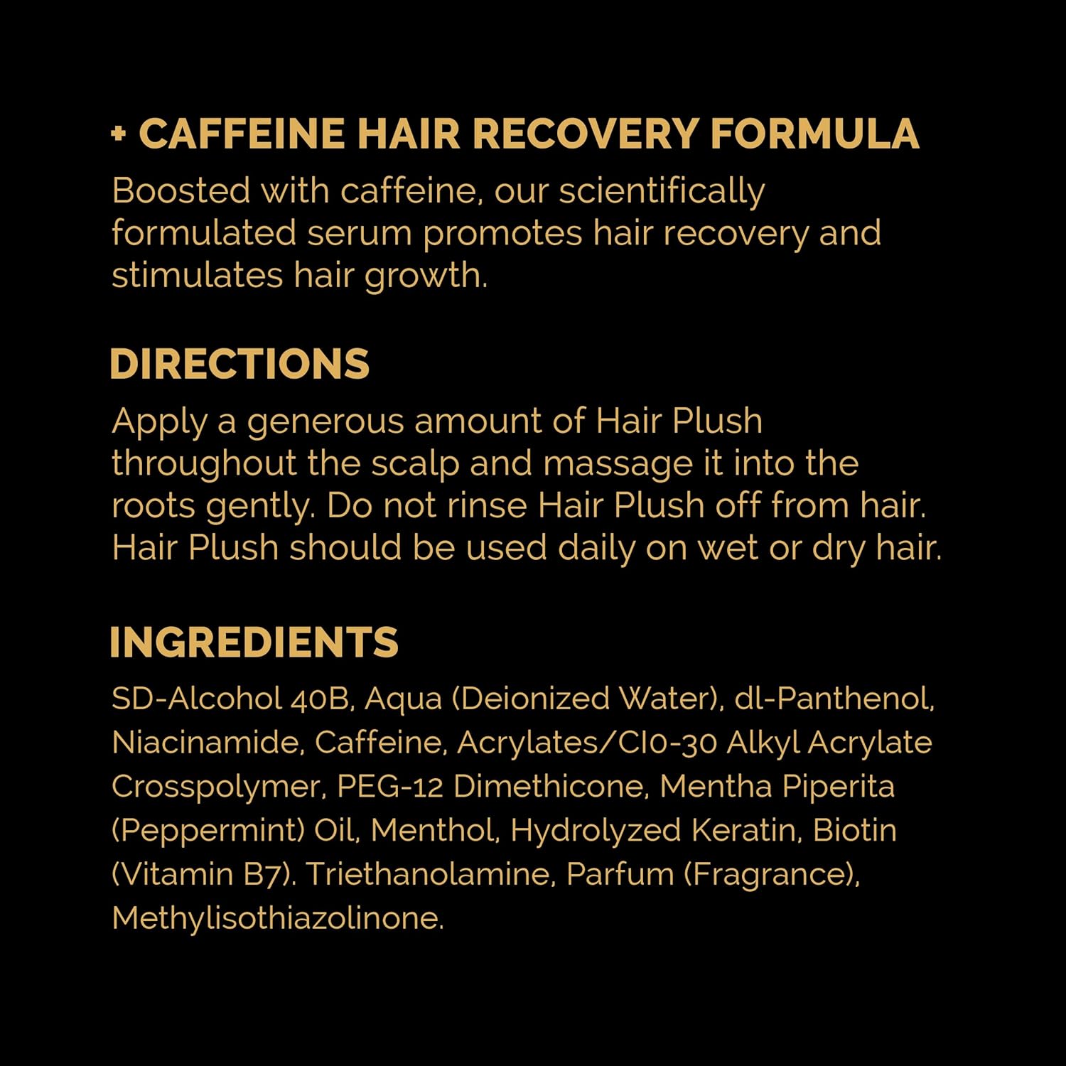 Hair Growth Serum 1.7 fl oz - Anti-Thinning Hair Regrowth - Hair Loss Treatments for Women and Men made with Biotin, Caffeine, Menthol, Niacinamide - Hair Plush by Ultrax Labs - Image 6
