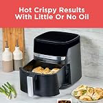 BLACK+DECKER Purifry 6QT Air Fryer, goût frit et croustillant sans la graisse, Plus Cuire, déshydrater et garder les aliments chauds, écran tactile numérique et arrêt automatique