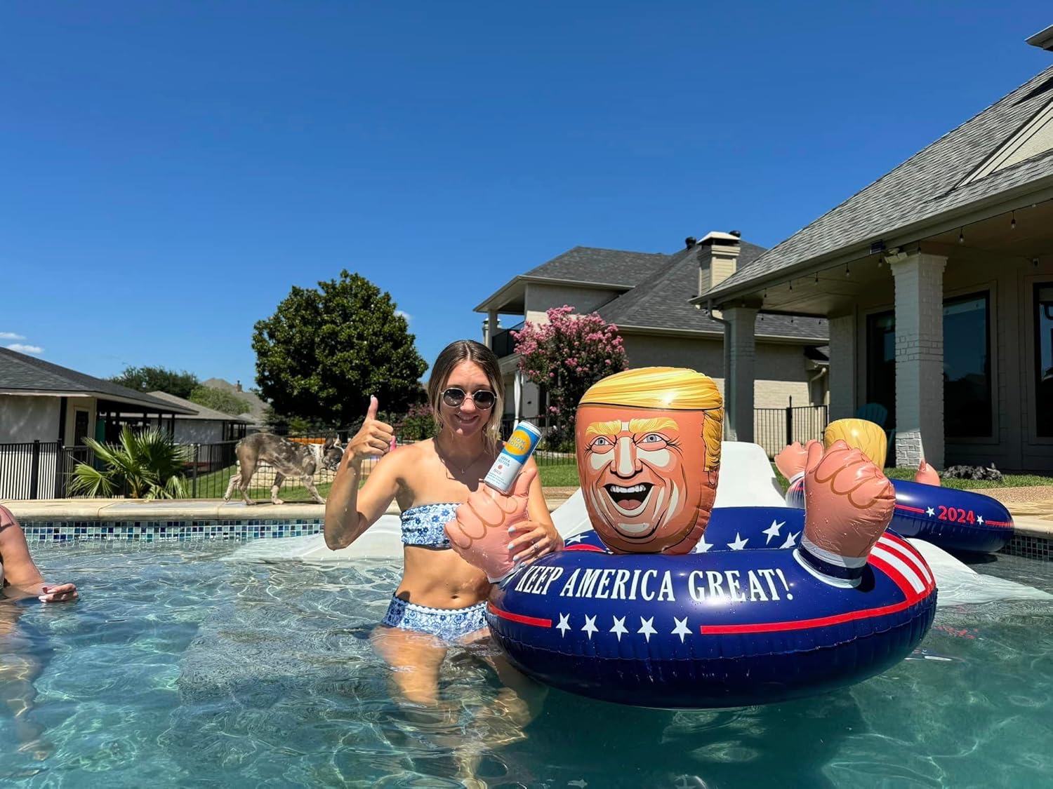 Inflatable Pool Float American Pool Float for Summer Pool Party;