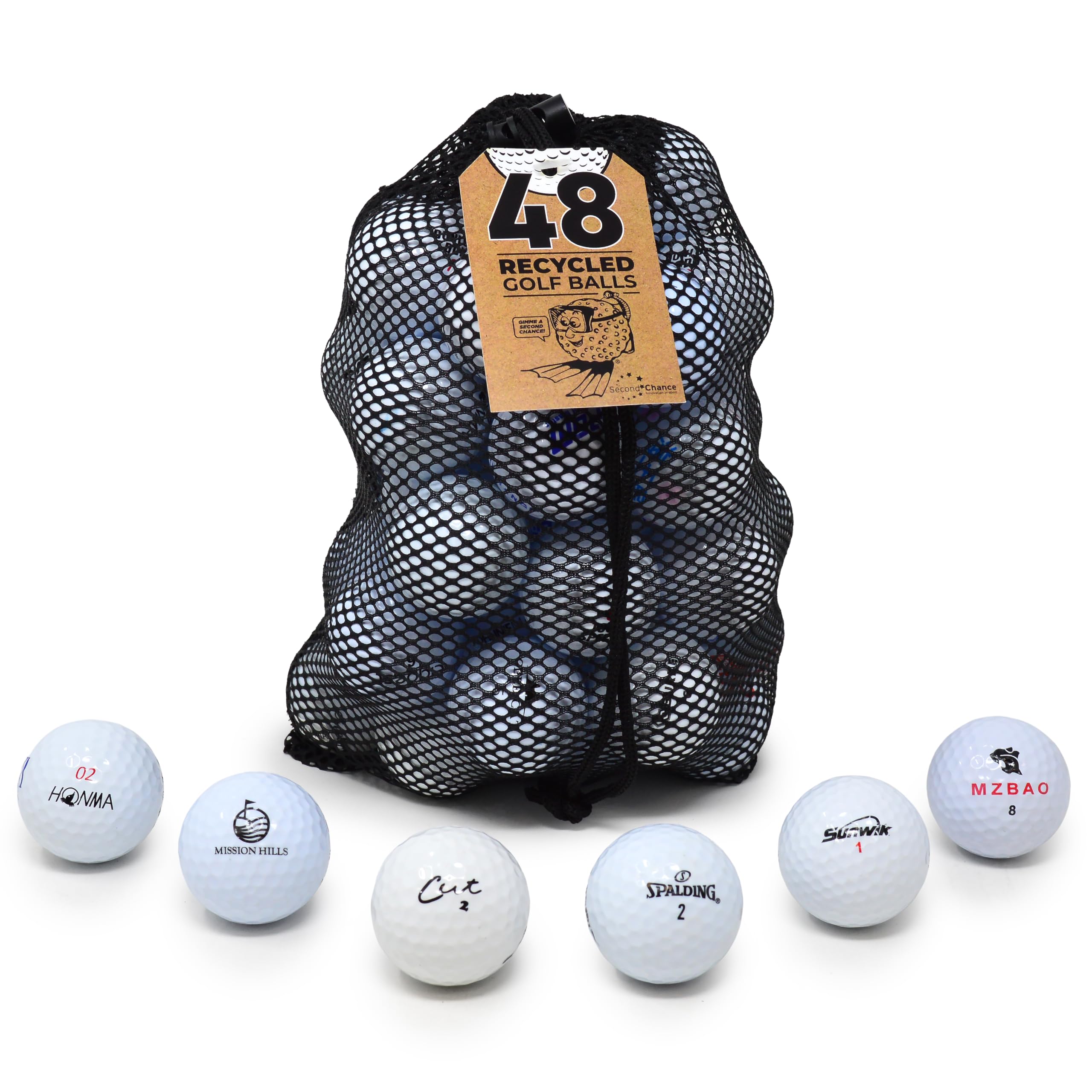 Second Chance Golf Lakeballs, Gemischt Distance Golf Balls, Recycelte Grade A Weiße, Gebrauchte Golfbälle für Alle Golfer