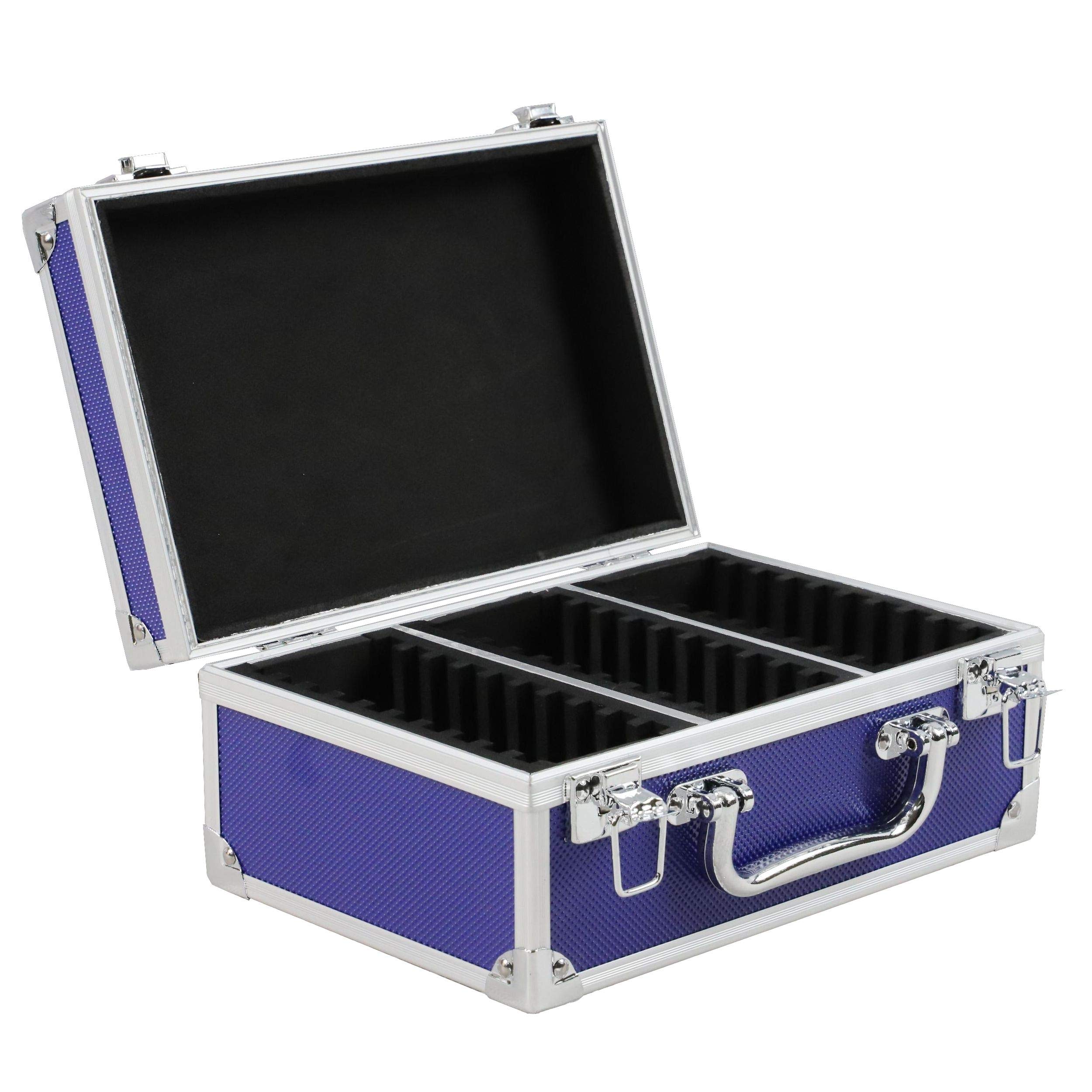 Ursae Minoris Blue Elite Aluminum Box With Handle For 30 Certified Or Certified-Style Coin Holders Ngc, Pcgs, Anacs, Elite, Lighthouse, Bcw