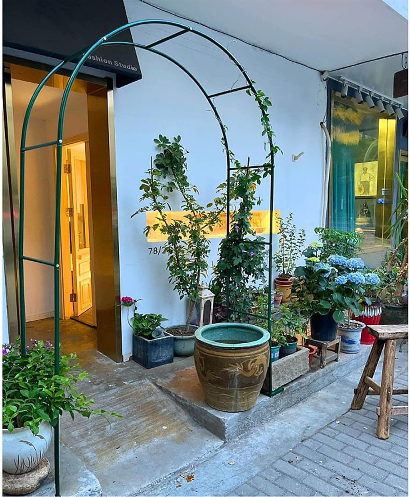 Arche de jardin en métal robuste contre l'affaissement des plantes grimpantes