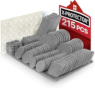 X-PROTECTOR Filzgleiter selbstklebend - 215 Stück Möbelgleiter – Filz selbstklebend - Möbel Bodenschützer - Filzgleiter Gr...