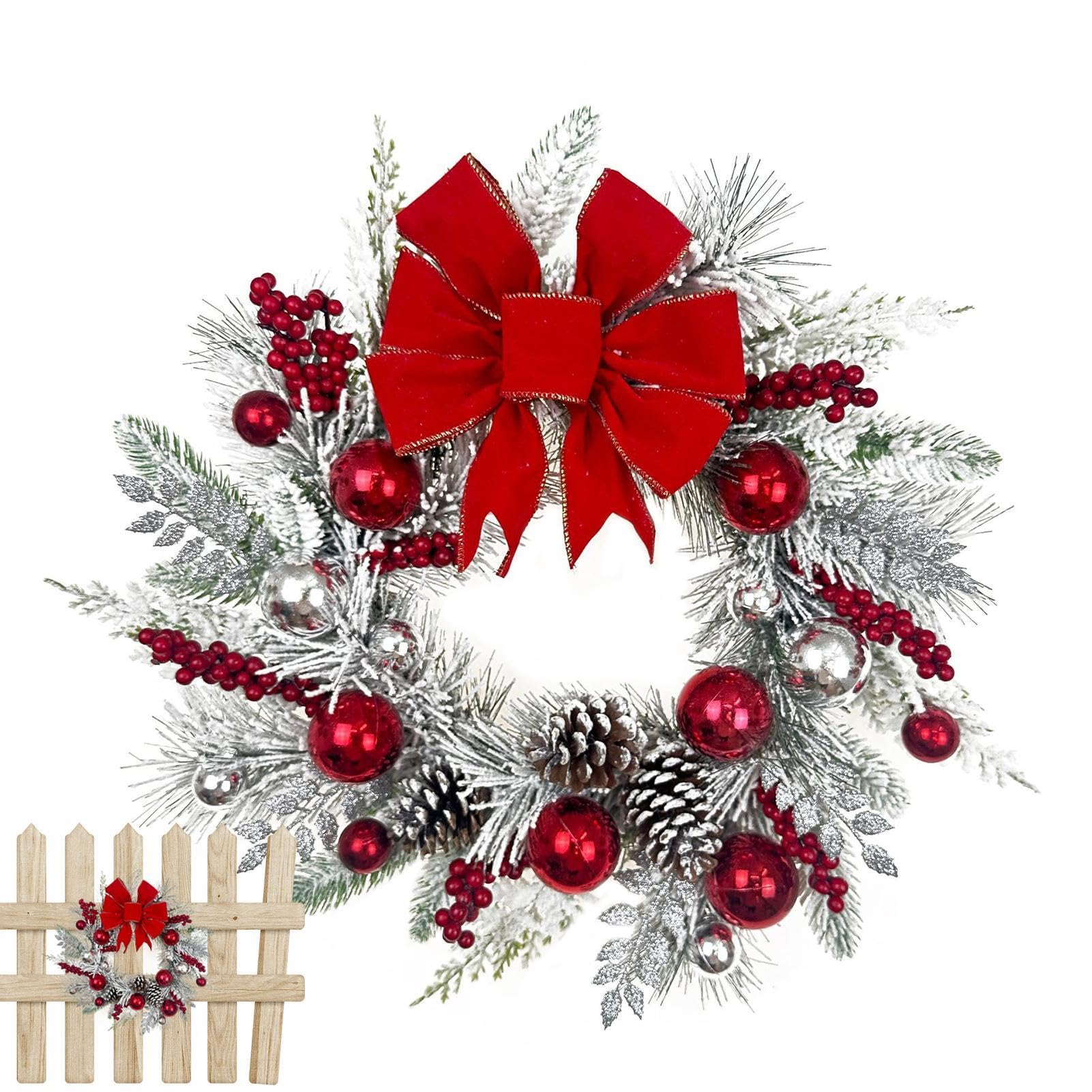Amazon.co.jp: クリスマスリース、ホリデーリースデコレーション