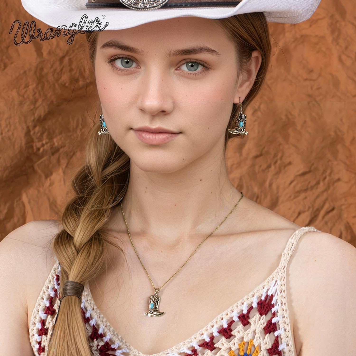 Montana West x Wrangler Gold Plated Pendant Necklace for Women, 18k Gold Plated Lightweight Chain Dainty Jewelry - Image 2