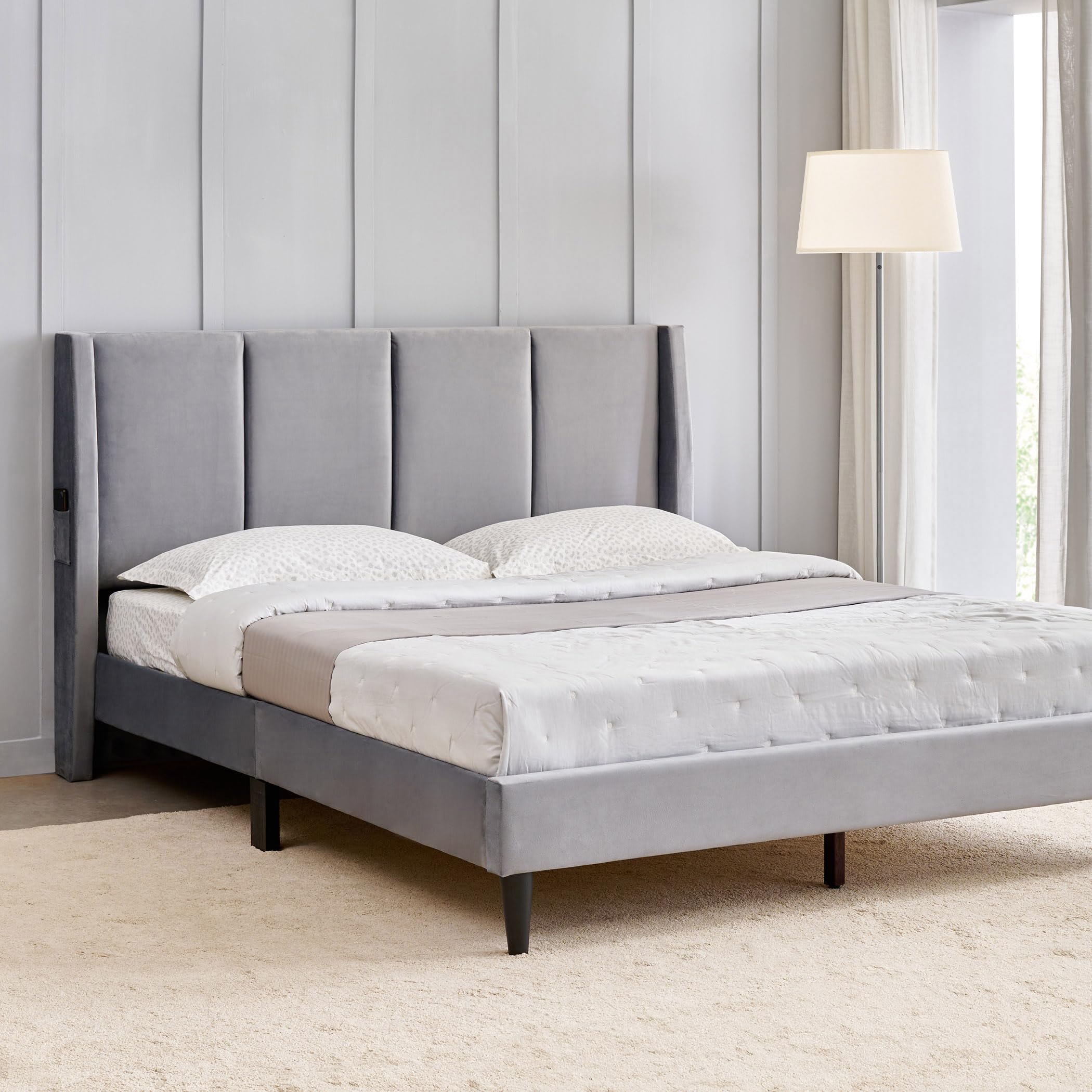 Home Centre Helios Bravo Aden King Bed - Grey-image-49