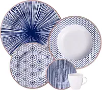 Aparelho de Jantar Tramontina Abstratta em Porcelana Decorada 20 Peças
