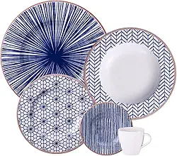 Aparelho de Jantar Tramontina Abstratta em Porcelana Decorada 20 Peças