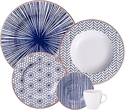 Aparelho de Jantar Tramontina Abstratta em Porcelana Decorada 20 Peças