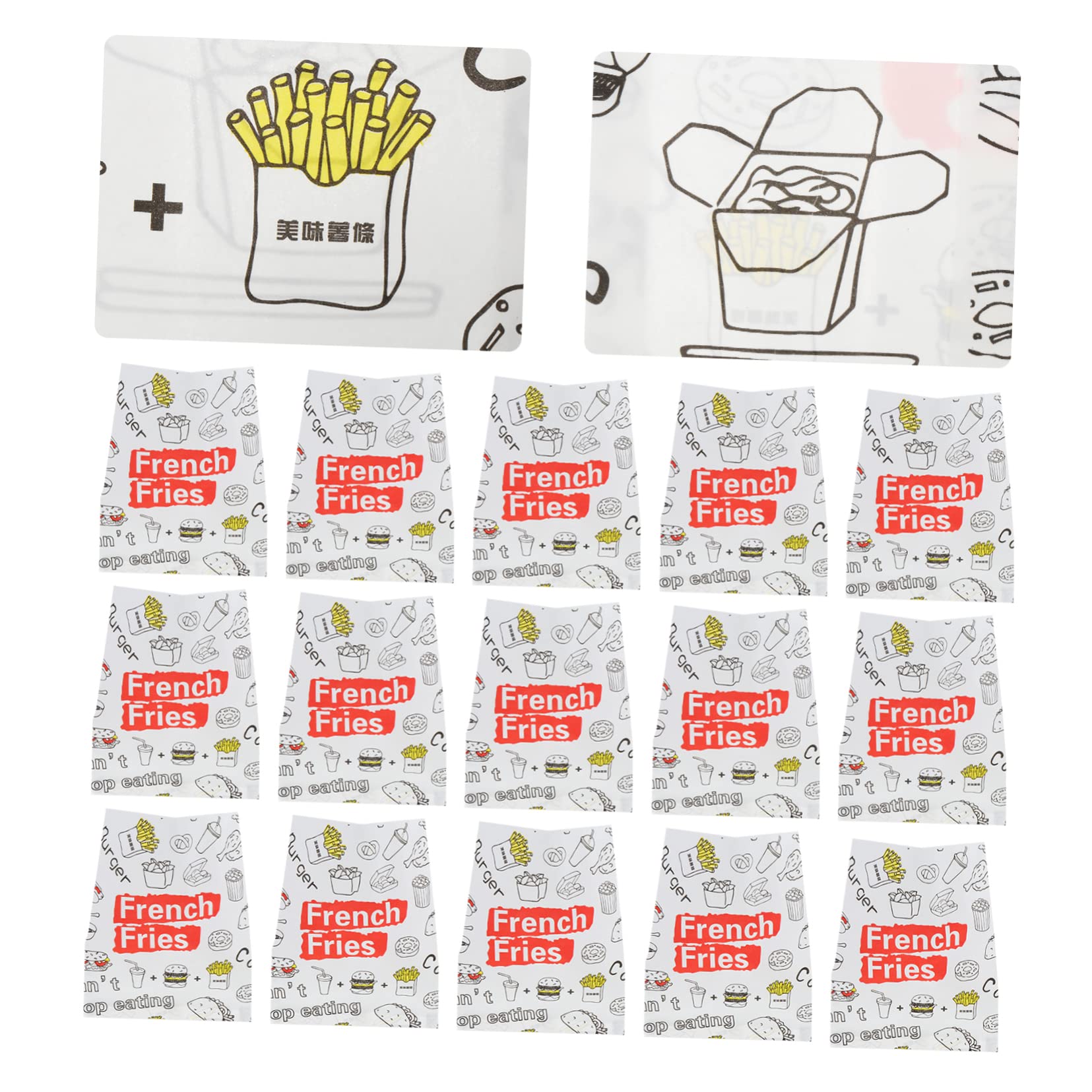minkissy 300piezas Desechables Para Comida Bolsa Para Papas Fritas Resistente Al Aceite