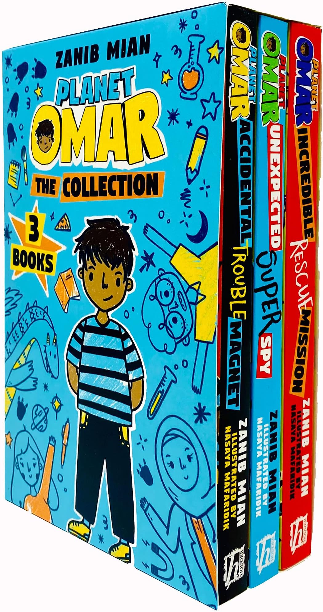 Planet Omar The Collection 3 Books Box Set by Zanib Mian (Accidental Trouble Magnet, Unexpected Super Spy & Incredible Rescue Mission) Paperback – 1 Jan. 2021